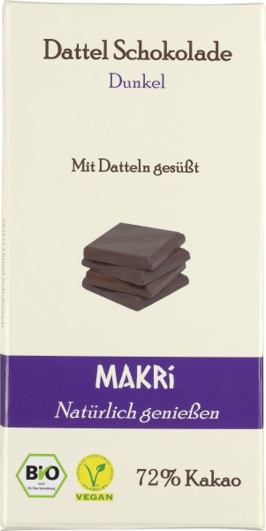 Dattel Schkol. Dunkel Bio 72 % Kakao