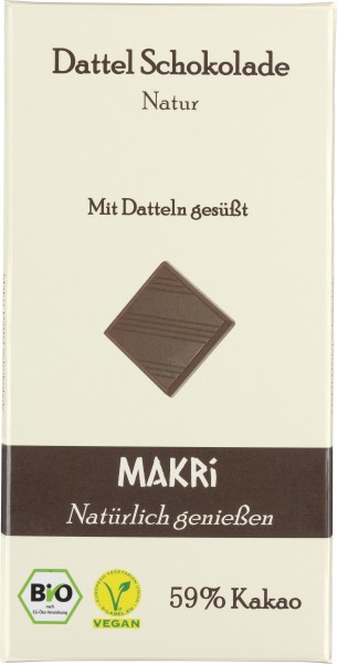 Dattel Schokolade bio 59 % Kakao natur