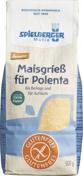 Maisgrieß für Polenta Demeter 500 g