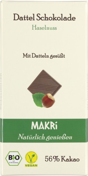 Dattel Schokol + Haseln Bio 56 % Kakao