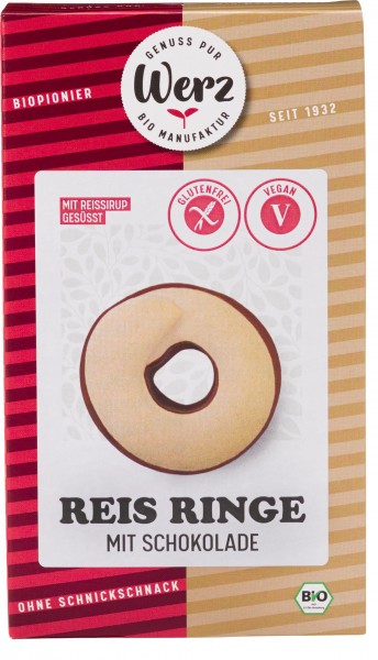 Reis Ringe mit Zartbitter 110 g, glutenfrei