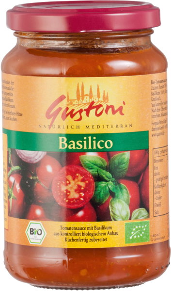Tomatensauce Basilico Bio Gustoni 350g
